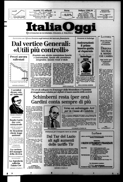 Italia oggi : quotidiano di economia finanza e politica